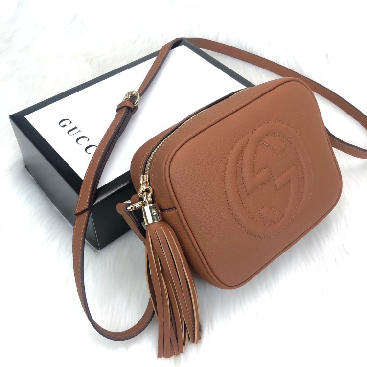 GUCCİ SOHO DİSCO BAG HAKİKİ DERİ TABA